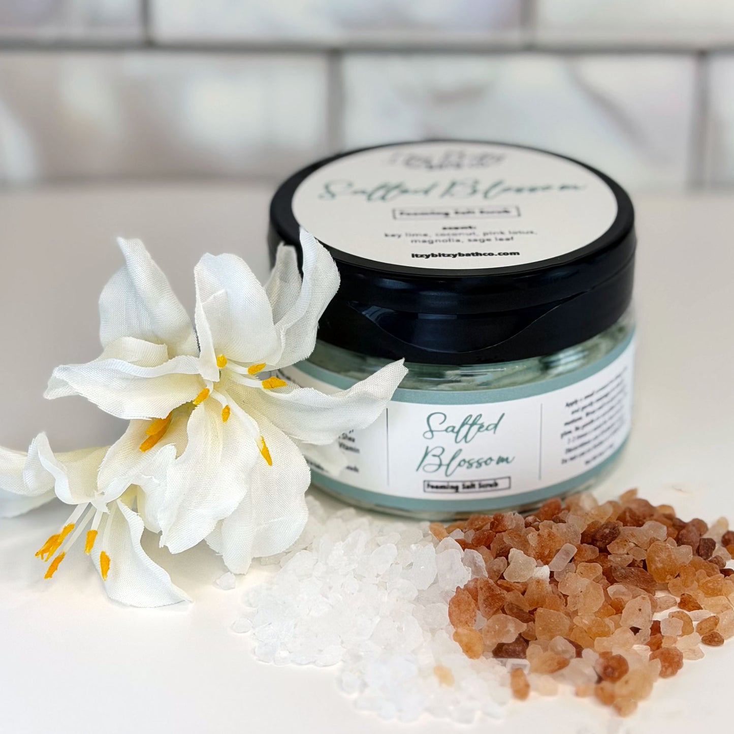 Salted Blossom Foaming Salt Scrub