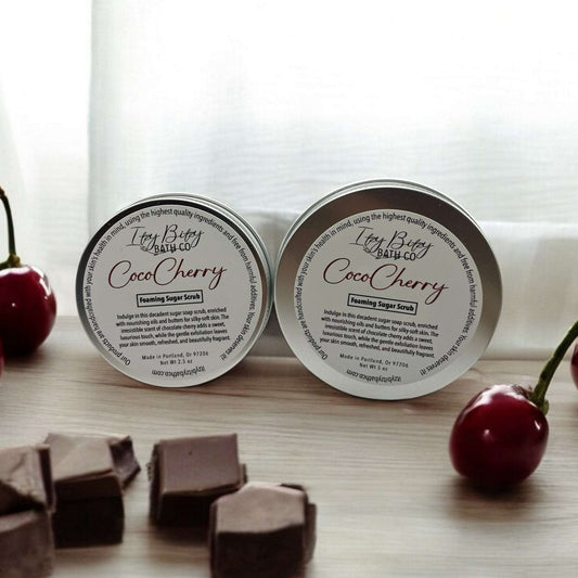 Coco Cherry Sugar Scrub - Itzy Bitzy Bath Co